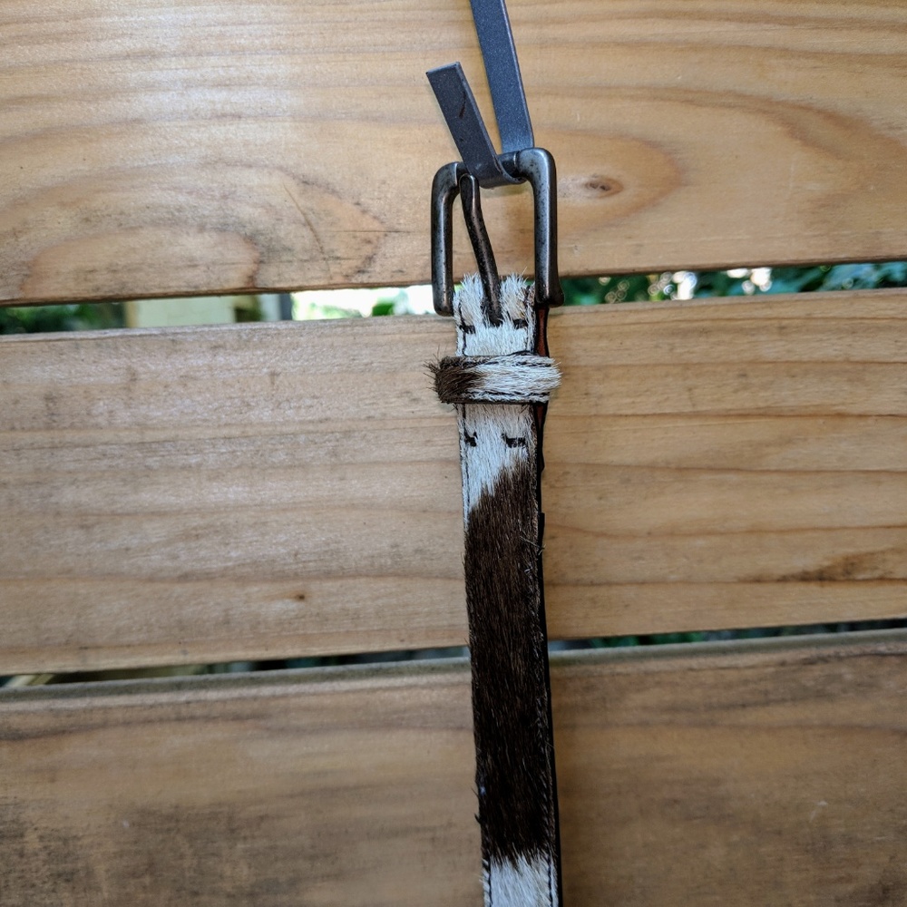 Ralph Lauren M Narrow Genuine Zebra Belt 31" EUC